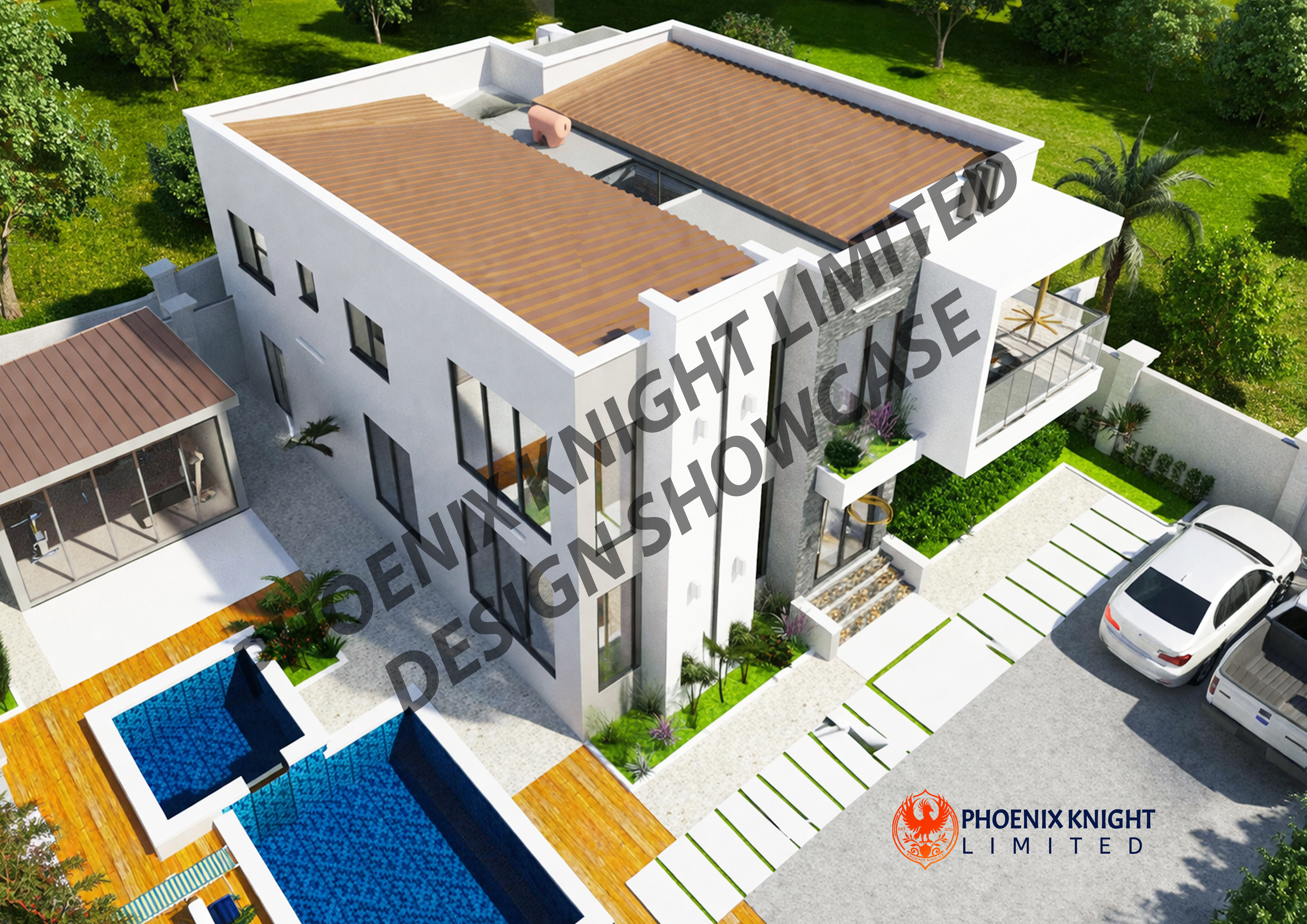 Silver Ridge Symmetrical Residence Ariel View 1